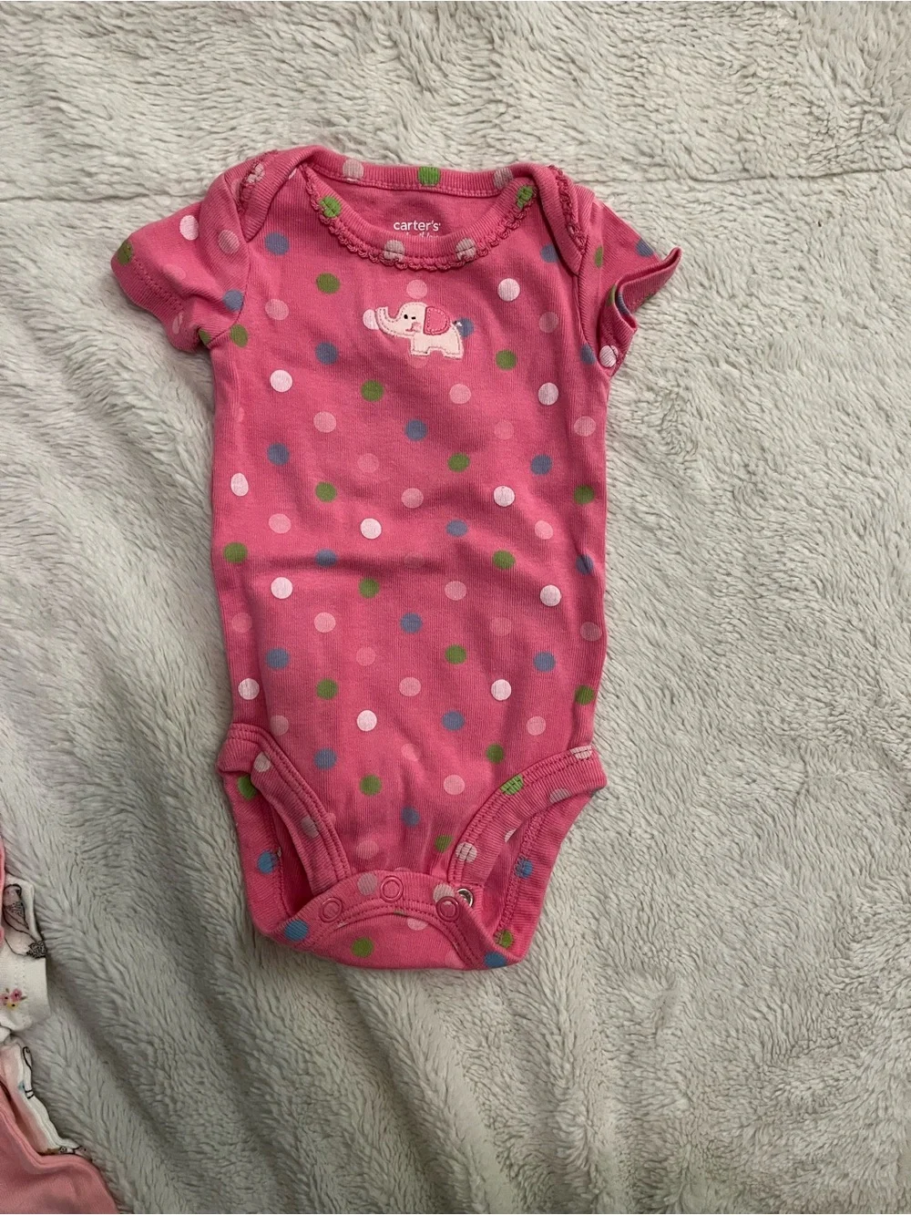 Baby Girls 4-Pack Short Sleeve Onesies - Pink & White Mix